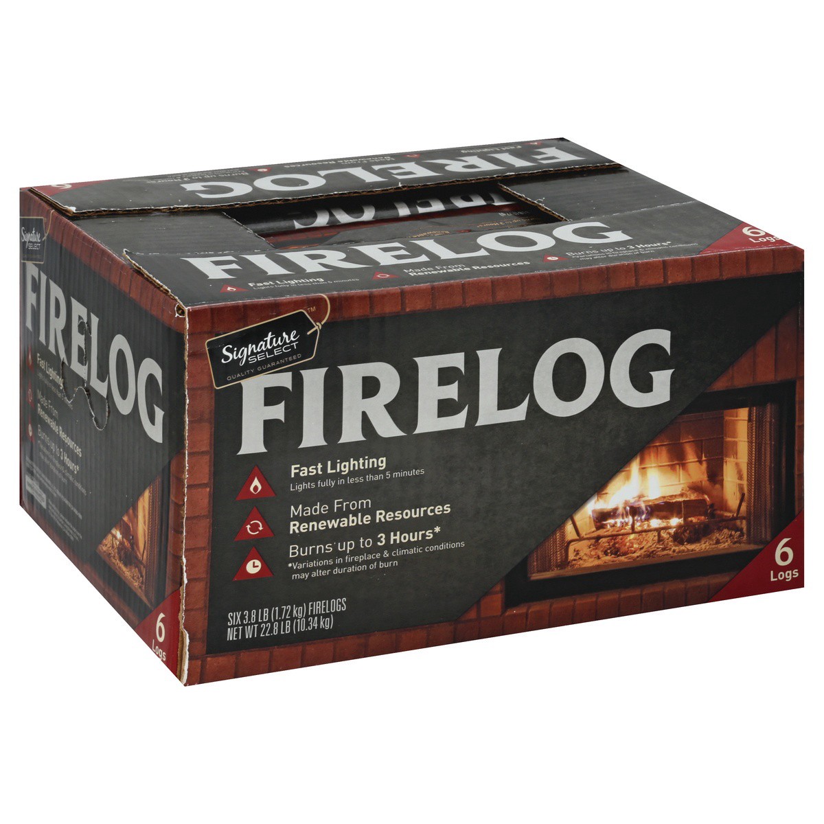 slide 1 of 4, Signature Select Firelog 6 ea, 6 ct