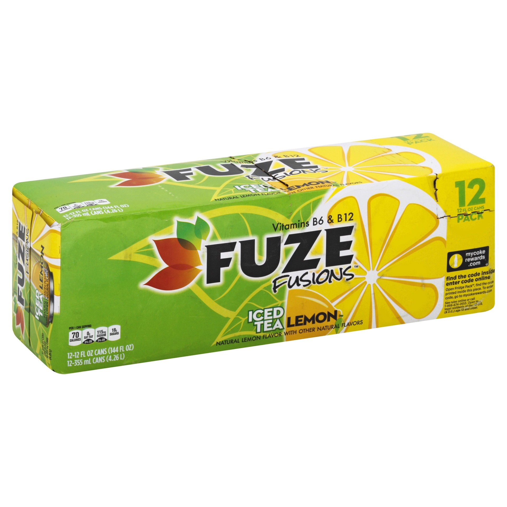 slide 1 of 1, Fuze Lemon Iced Tea - 12 ct; 16.9 fl oz, 12 ct; 16.9 fl oz