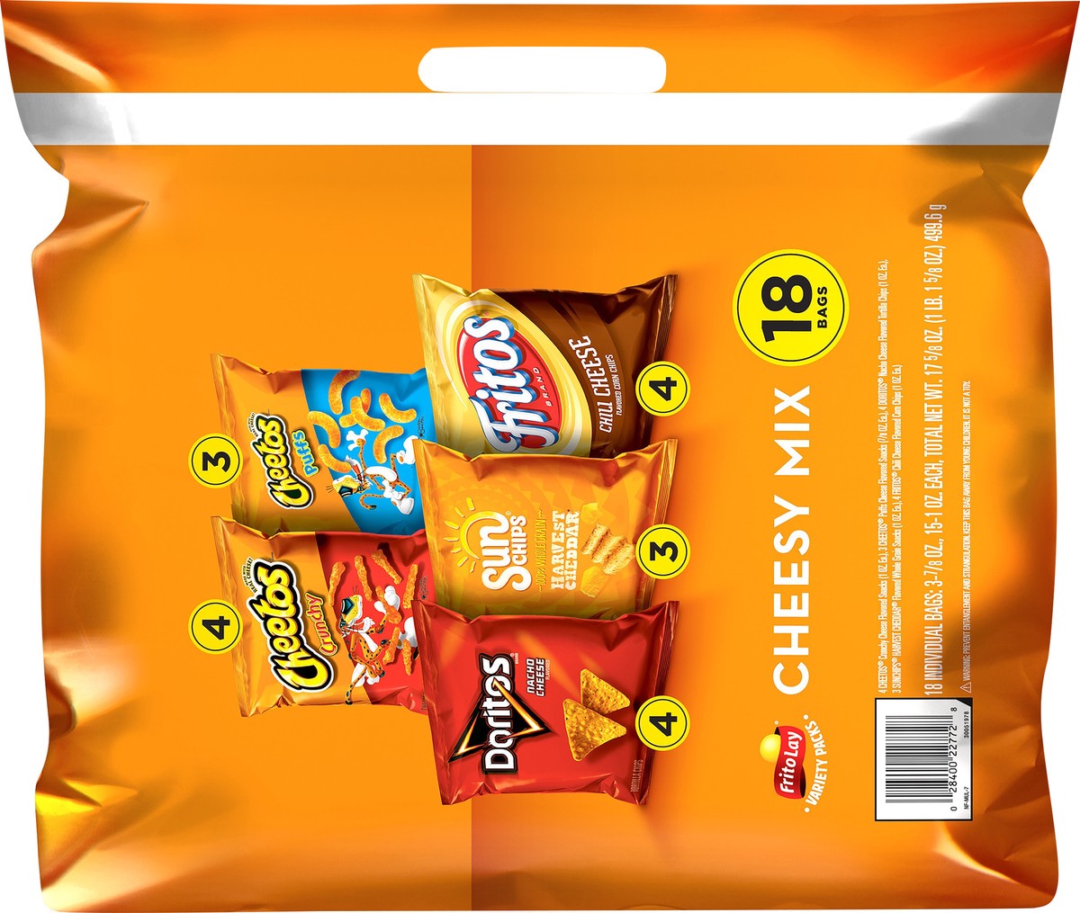 slide 2 of 6, Lay's FritoLay Cheesy Mix Variety Pack (15-1Oz, 3-.875Oz) 18 Count Bags, 18 ct