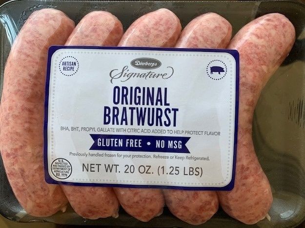 slide 1 of 1, Dierbergs Orig Pork Brat Links, 20 oz