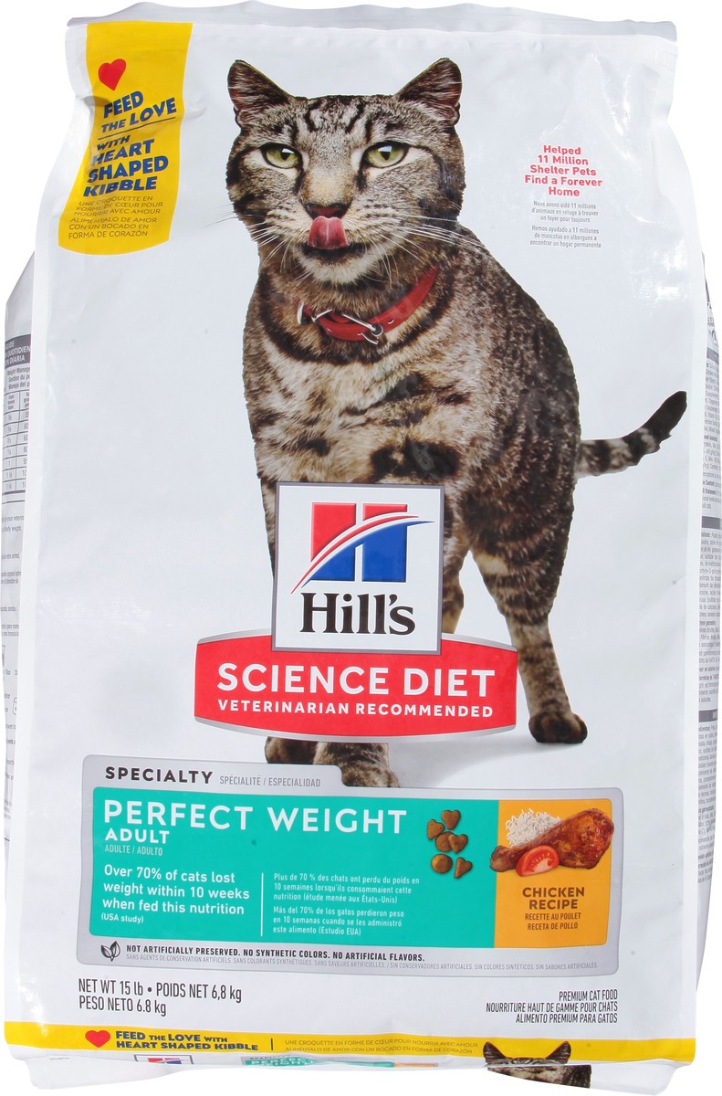 slide 11 of 14, Hill's Perfect Weight Adult Chicken Recipe Cat Food 15 lb, 15 lb