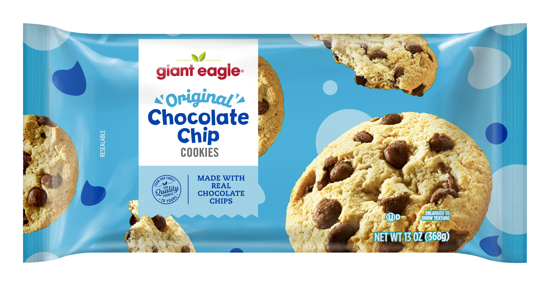 slide 1 of 1, Giant Eagle Chocolate Chip Cookies, Original, 13 oz