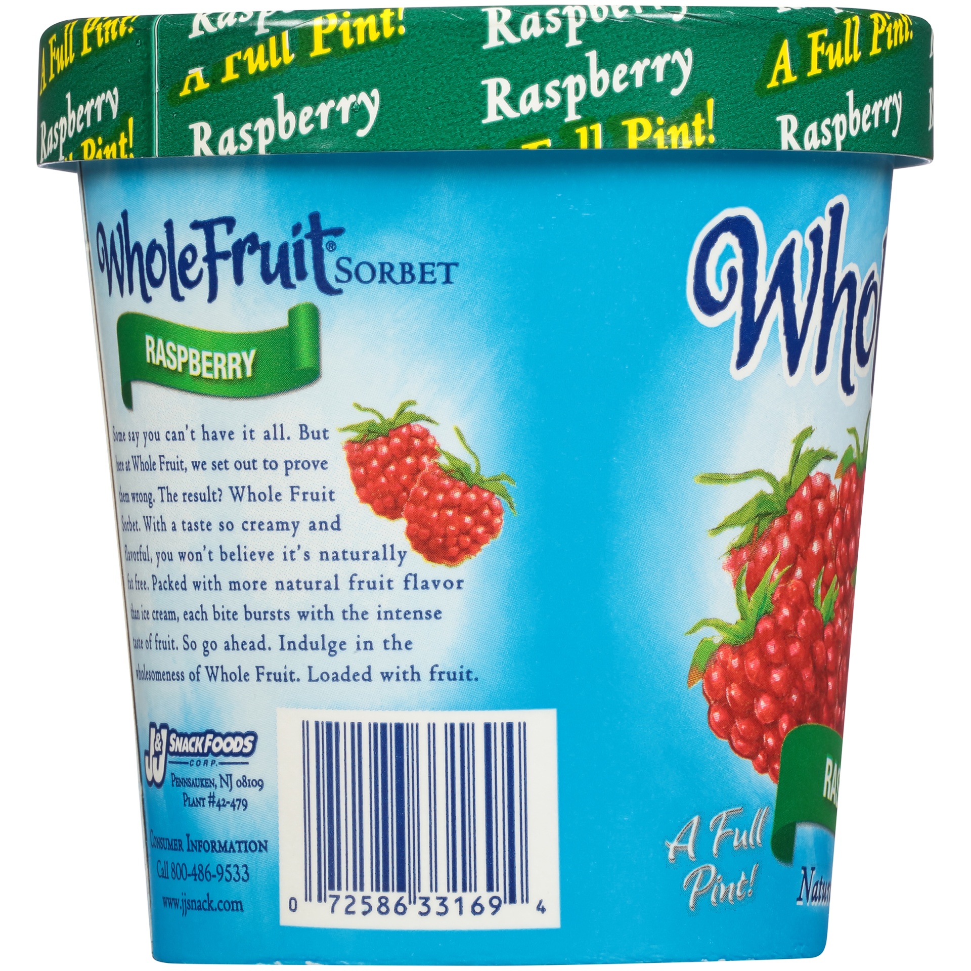 slide 2 of 6, Whole Fruit Raspberry Sorbet, 1 pint