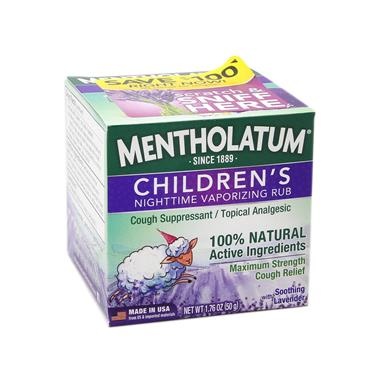 slide 1 of 1, Mentholatum Children's Nighttime Vaporizing Rub With Soothing Lavender, 1.76 oz