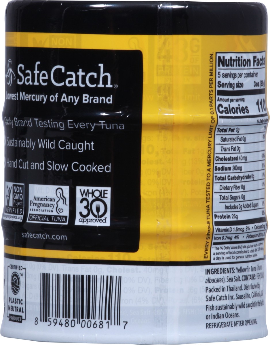 slide 5 of 9, Safe Catch Ahi Wild Yellowfin Tuna, 3 ct / 5 oz