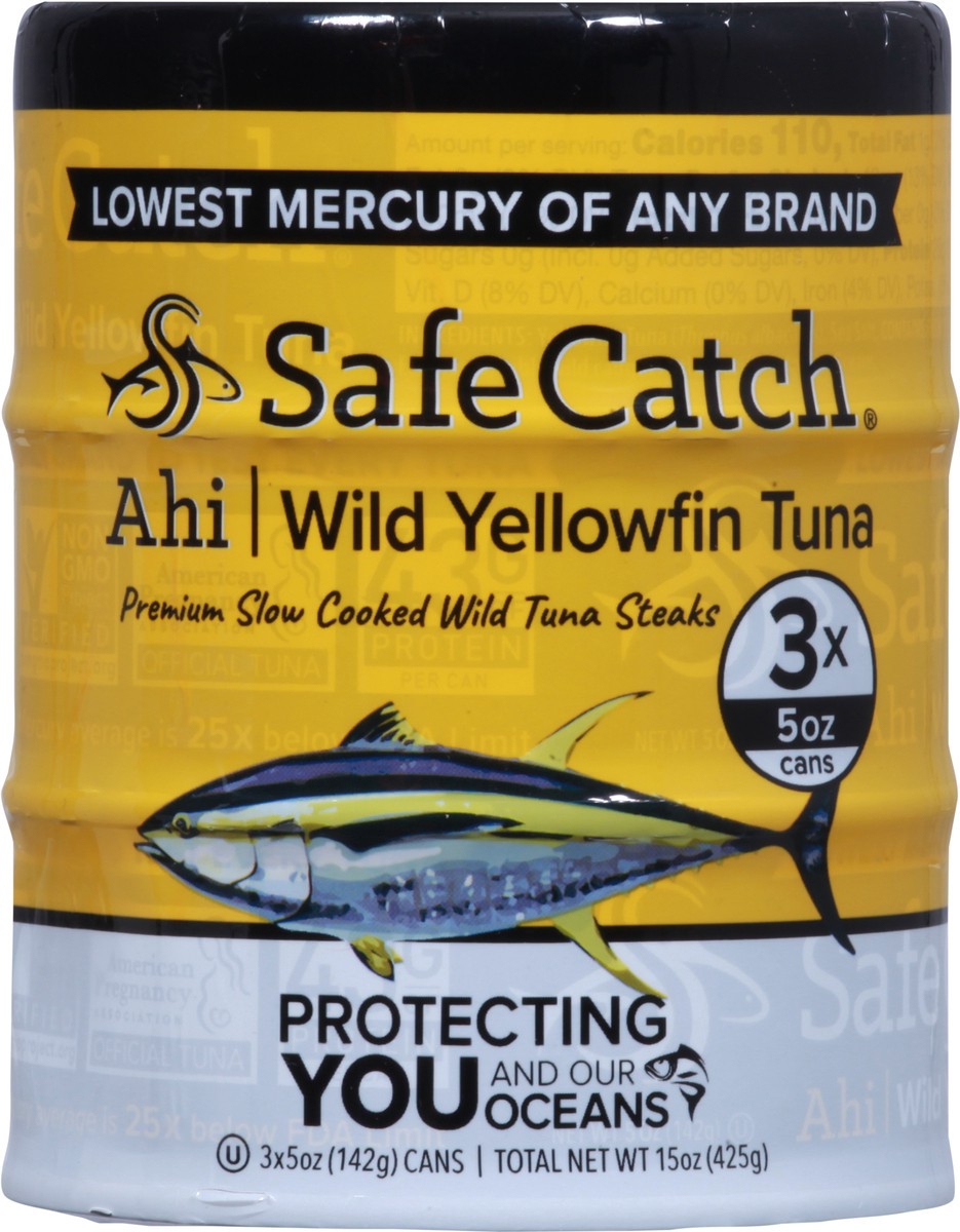 slide 6 of 9, Safe Catch Ahi Wild Yellowfin Tuna, 3 ct / 5 oz