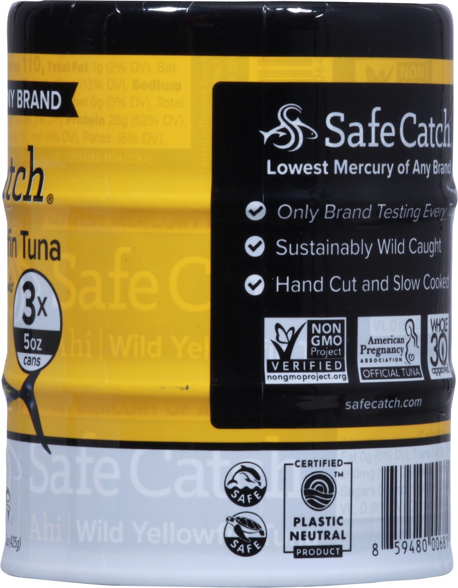 slide 8 of 9, Safe Catch Ahi Wild Yellowfin Tuna, 3 ct / 5 oz