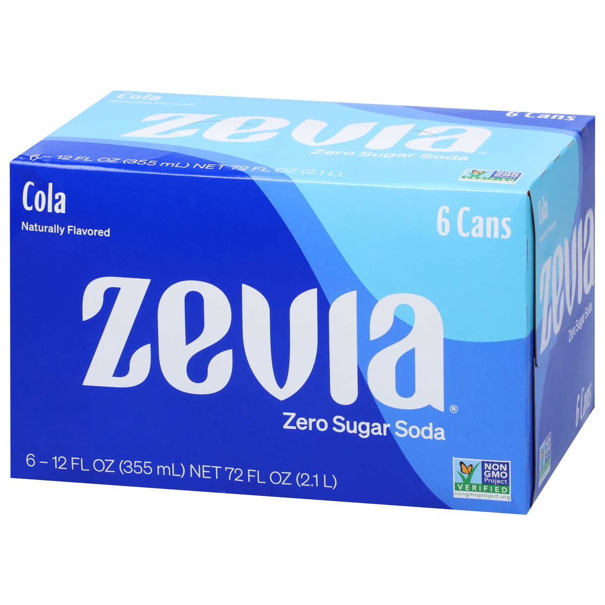 slide 4 of 9, Zevia Zero Sugar Cola Soda 6 - 12 fl oz Cans, 6 ct