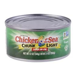 Chicken of the Sea Chunk Light Tuna in Oil 12 oz