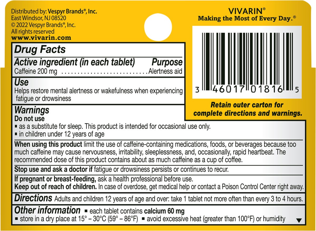 slide 5 of 8, Vivarin Stimulant Tablets, 16 ct