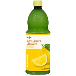 Meijer 100% Lemon Juice, 32 Oz