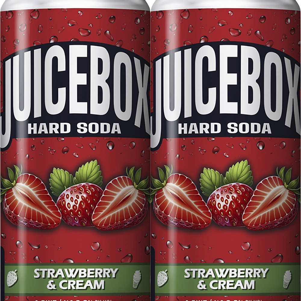 slide 1 of 1, Juicebox Hard Soda Zipline Juicebox Straw And Cream, 4 ct; 16 oz