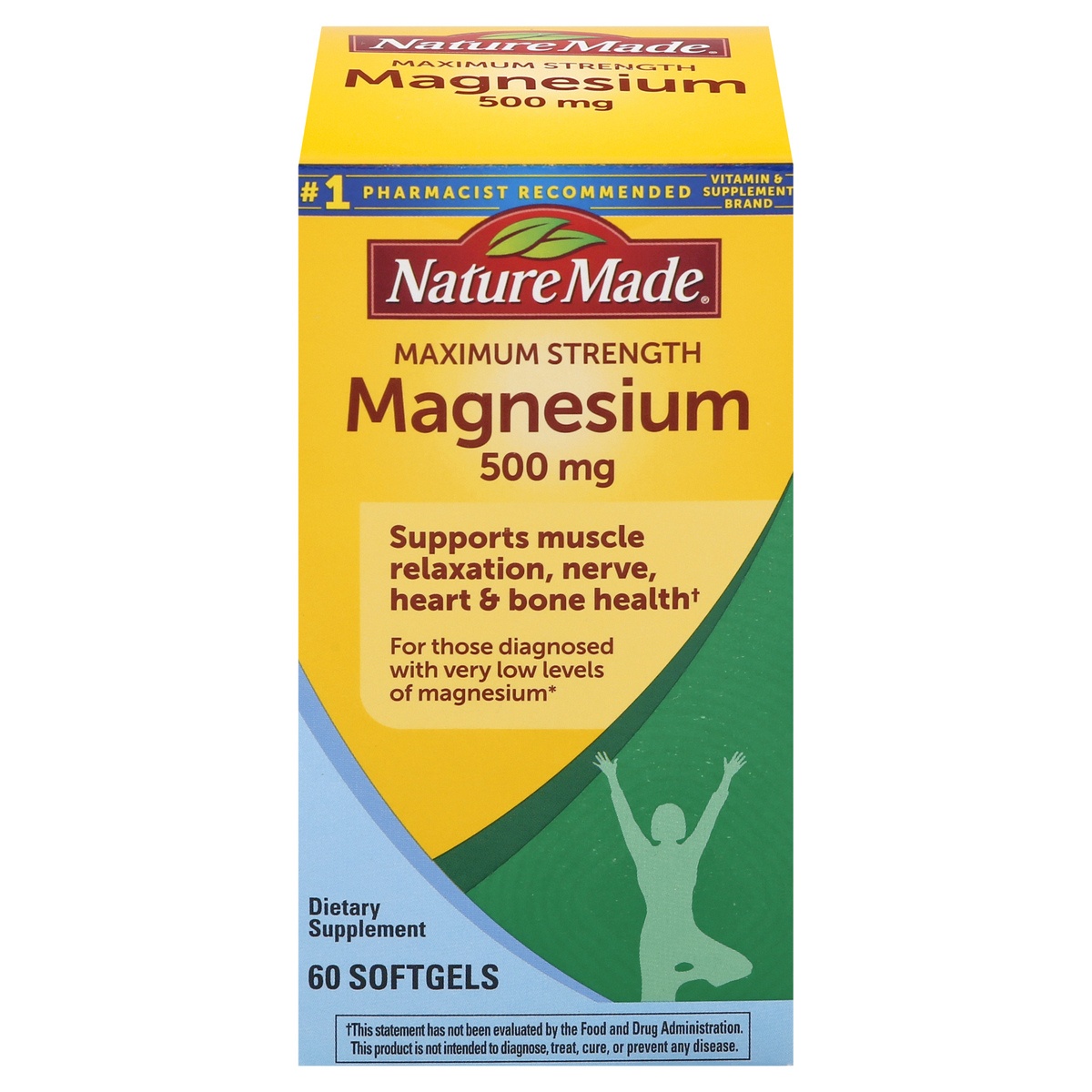 slide 1 of 6, Nature Made Maximum Strength 5000 mcg Magnesium 60 ea, 60 ct