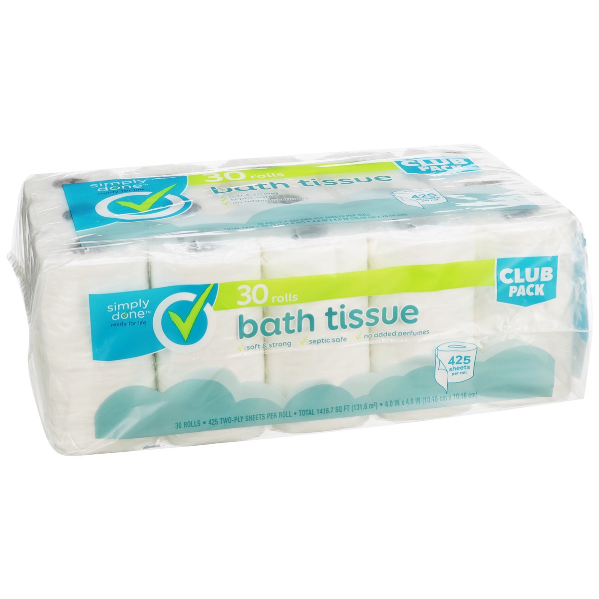 slide 2 of 8, Simply Done Club Pack Bath Tissue, 30 ct