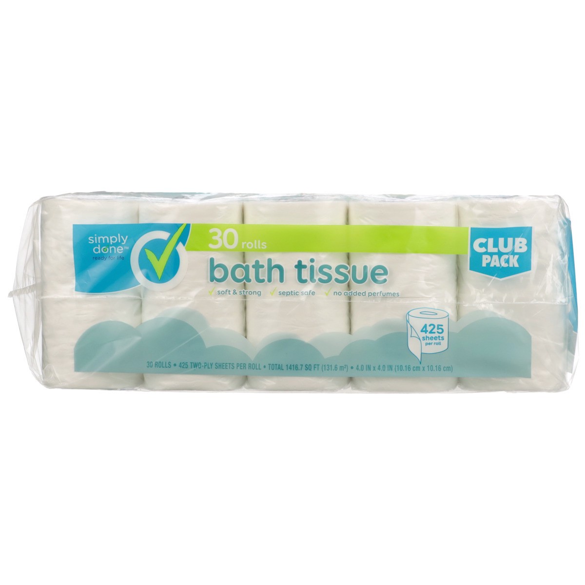 slide 7 of 8, Simply Done Club Pack Bath Tissue, 30 ct