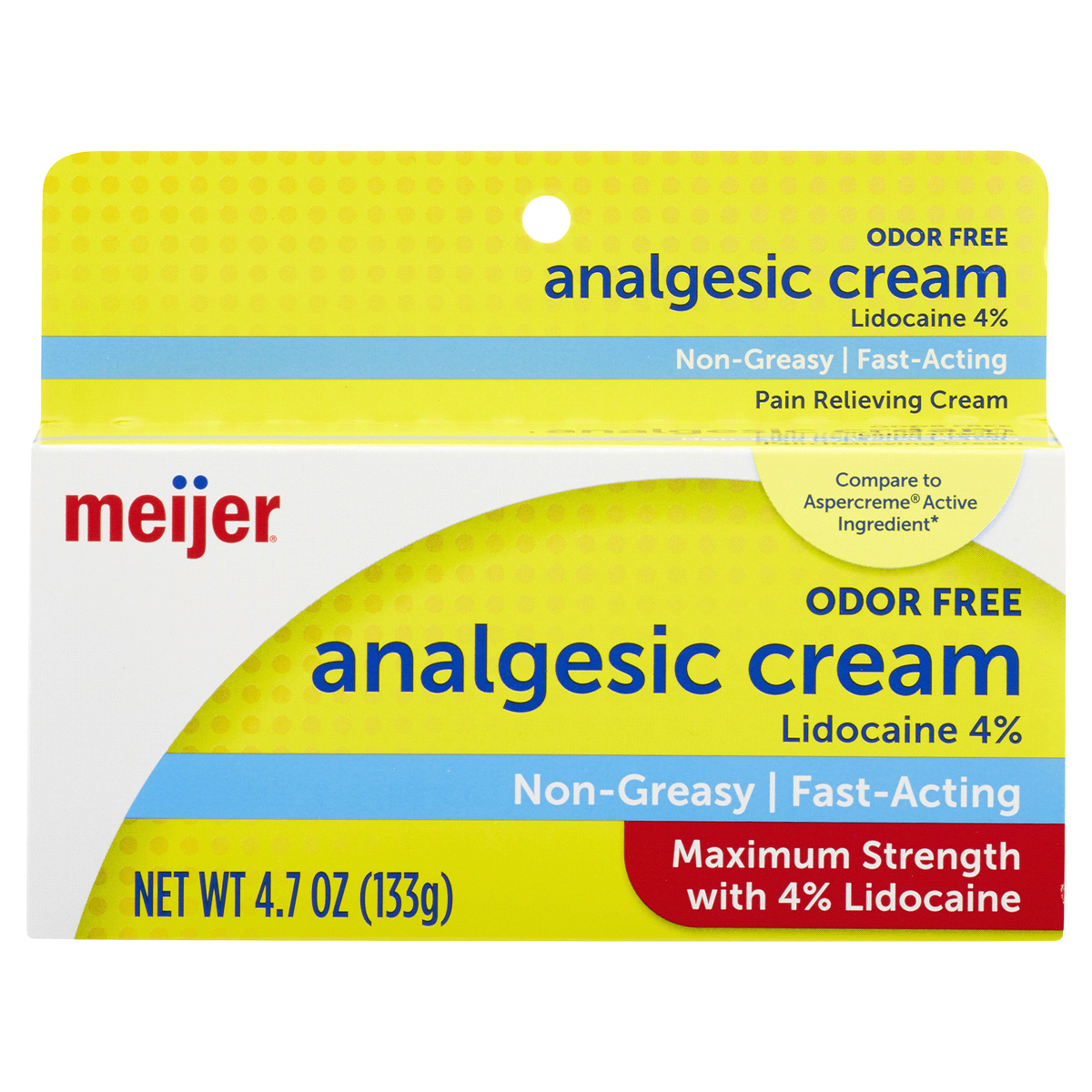 slide 1 of 5, Meijer Analgesic Cream with Lidocaine, 4.7 oz