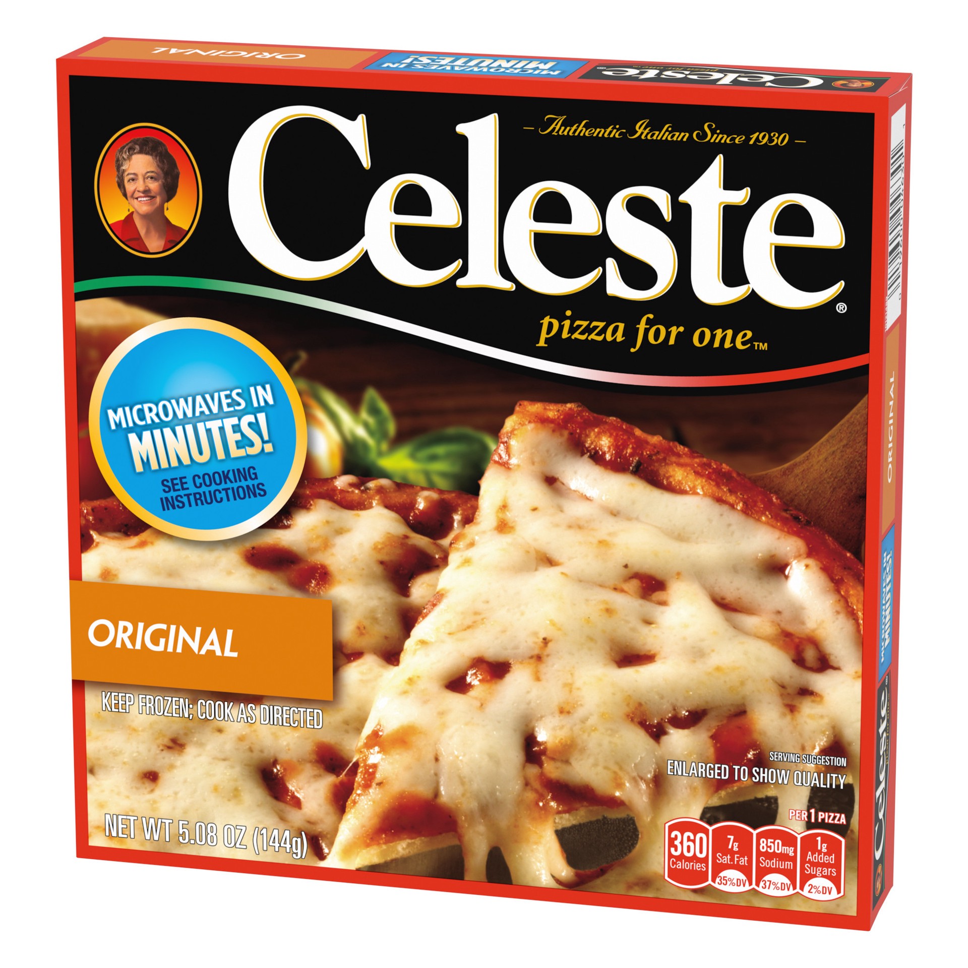 slide 2 of 5, Celeste Original Cheese Pizza for One, Individual Microwavable Frozen Pizza, 5.08 oz., 5.08 oz