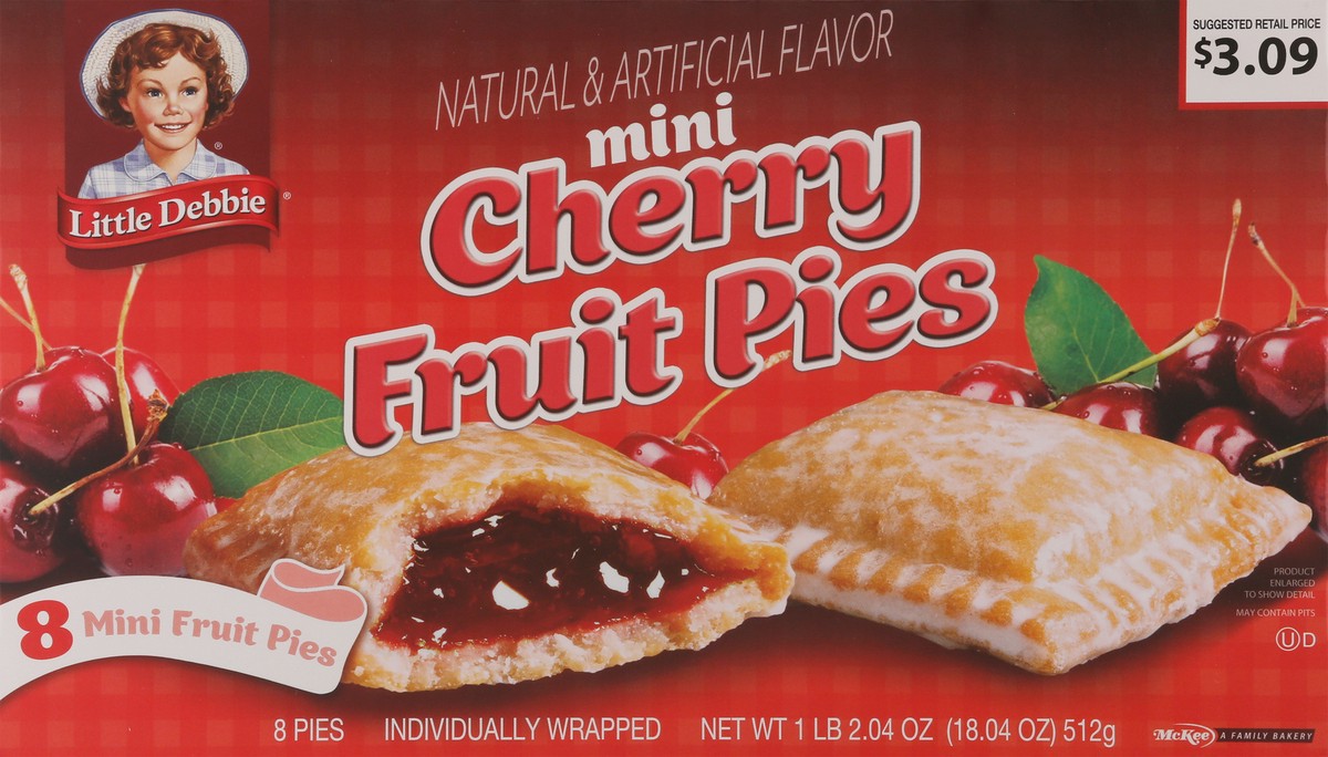 slide 2 of 9, Little Debbie Snack Cakes, Little Debbie Family Pack Fruit Pies (Cherry), 8 ct