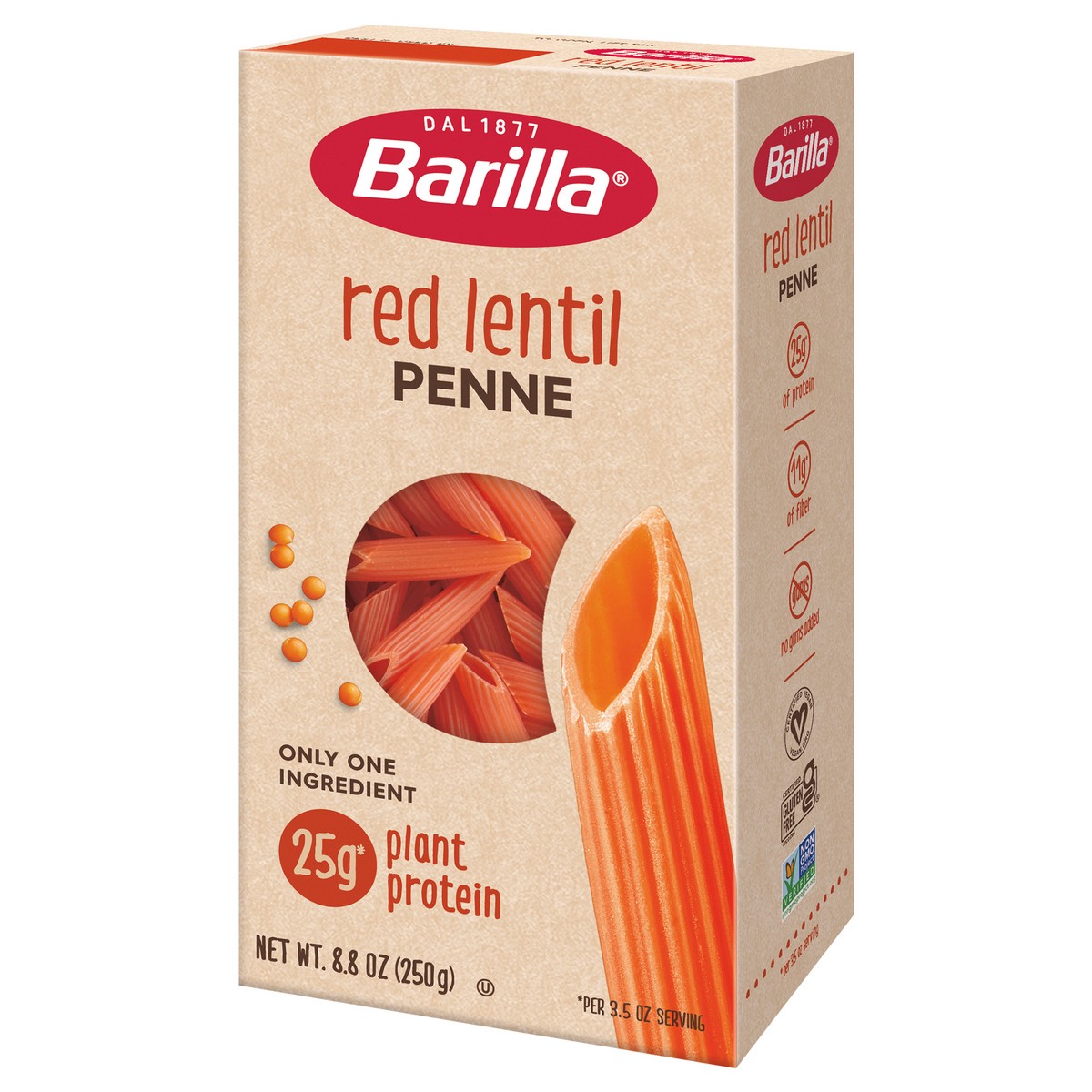 slide 6 of 9, Barilla Legume Red Lentil Penne, 8.8 oz