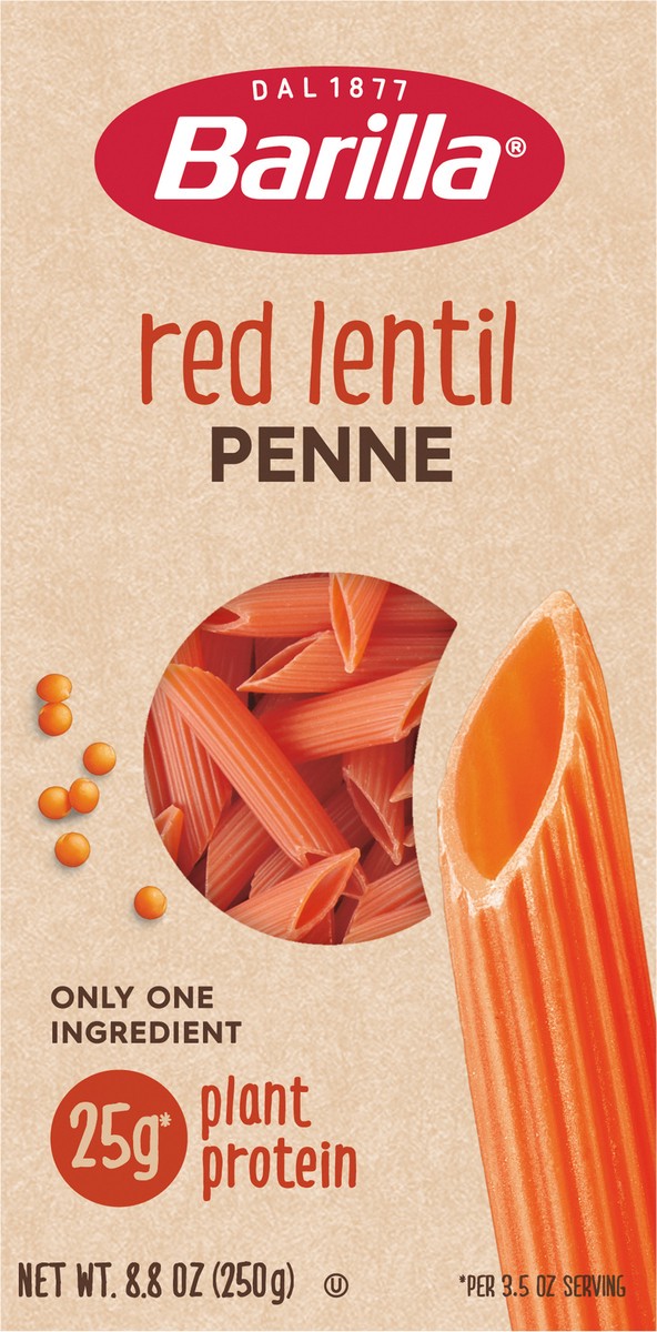 slide 9 of 9, Barilla Legume Red Lentil Penne, 8.8 oz