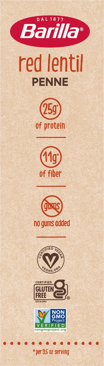 slide 4 of 9, Barilla Legume Red Lentil Penne, 8.8 oz