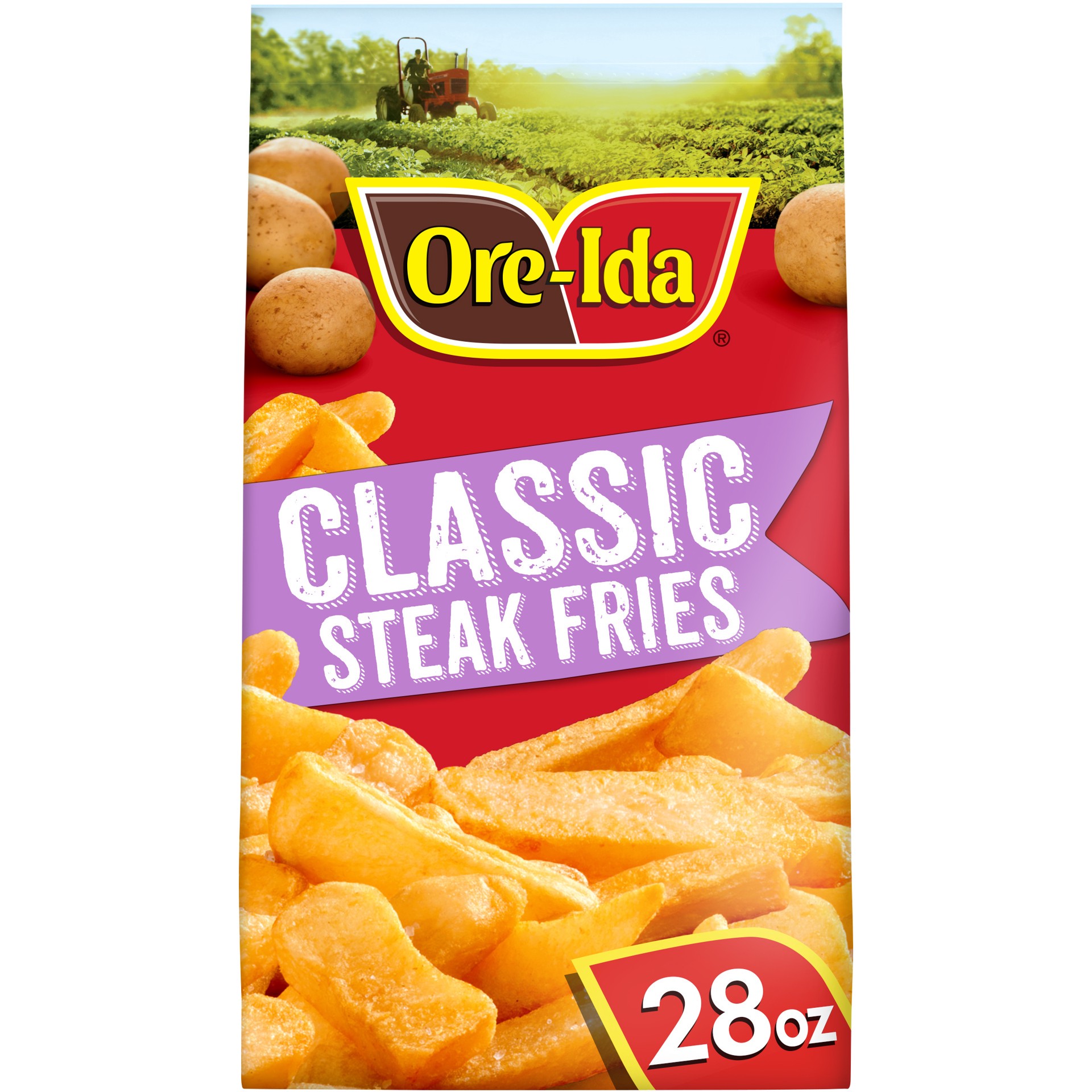 slide 1 of 5, Ore-Ida Classic Thick Cut Steak French Fries French Fried Potatoes, 28 oz Bag, 28 oz