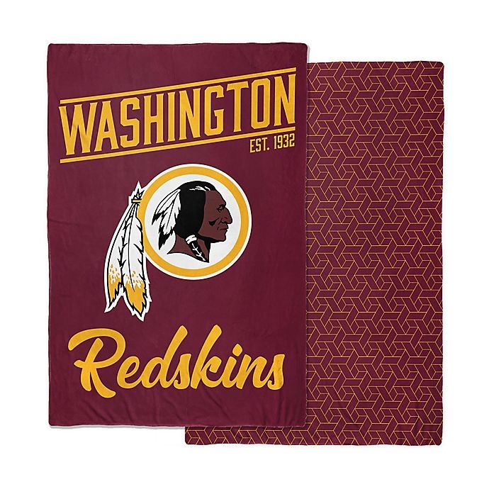 slide 1 of 1, NFL Washington Redskins Reversible Quilted Weighted Blanket, 6 lb