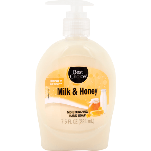 slide 1 of 1, Best Choice Milk Honey Moisturizing Hand Soap, 7.5 fl oz