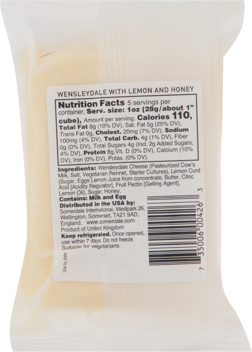 slide 5 of 13, Somerdale Wensleydale Cheese with Lemon and Honey 5.3 oz, 5.3 oz