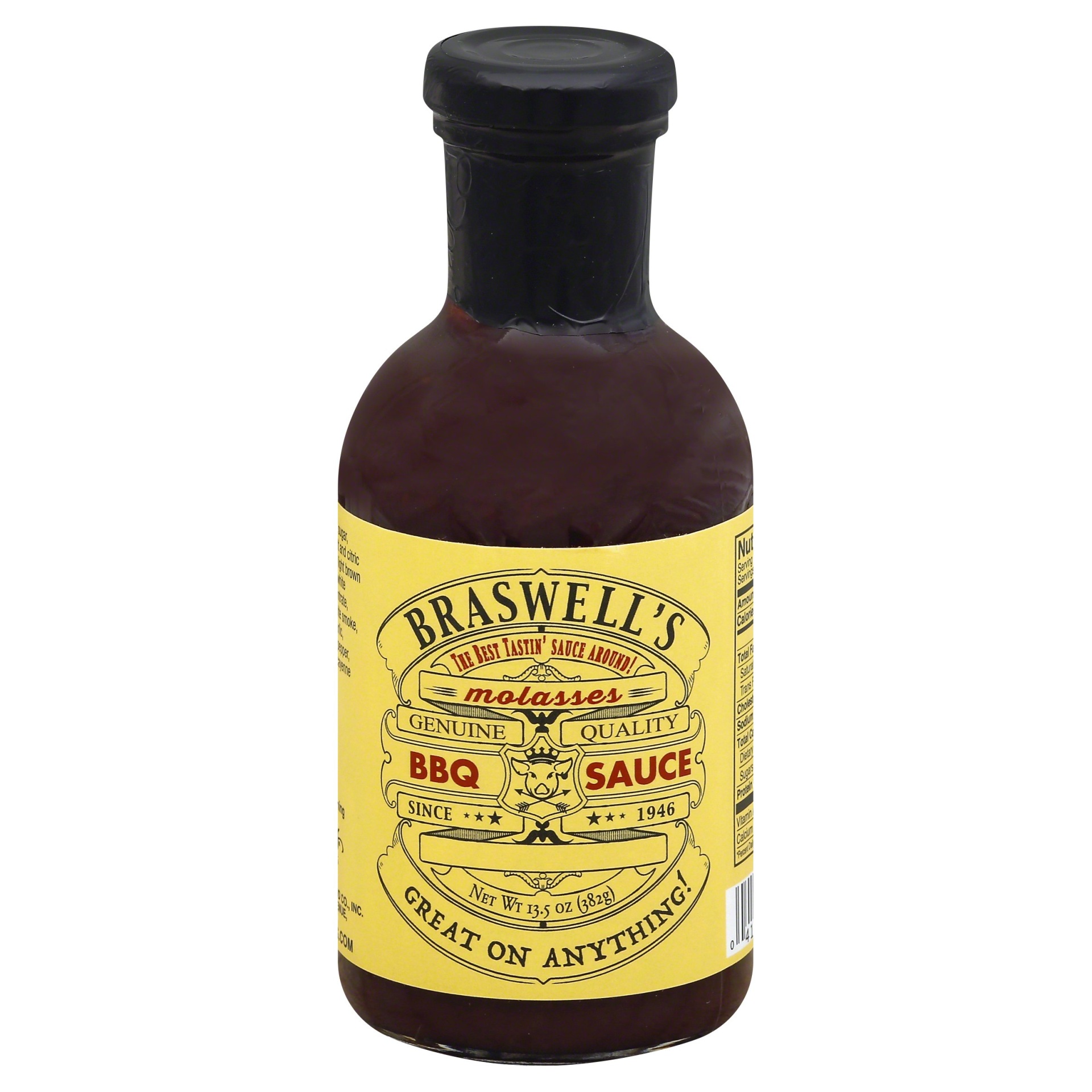 slide 1 of 2, Braswell's Sweet Molasses Bbq Sauce, 13.5 oz