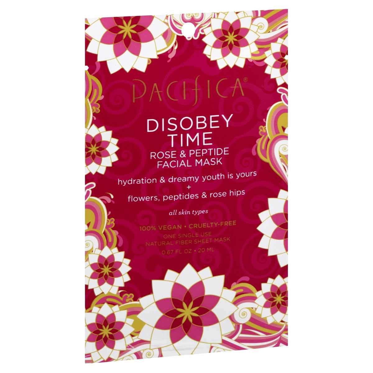 slide 2 of 9, Pacifica Rose & Peptide Disobey Time Facial Mask 0.67 oz, 0.67 oz