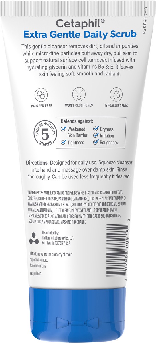 slide 4 of 4, Cetaphil Extra Gentle Daily Scrub, 6 oz