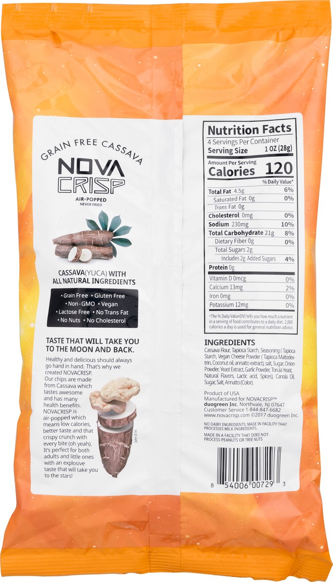slide 13 of 13, Novacrisp Cassava Air Puffed Chips, 4 oz