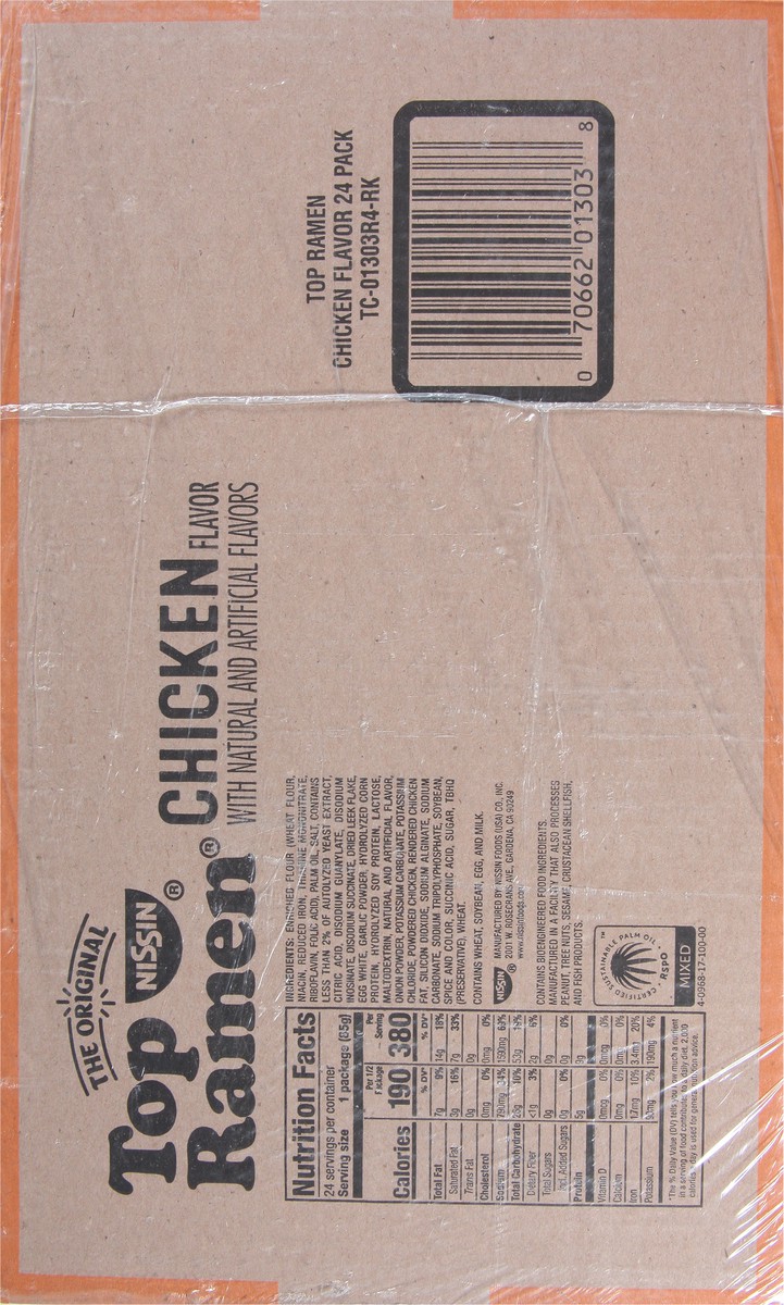 slide 3 of 9, Nissin® Top Ramen® chicken flavor, 24 ct; 3 oz