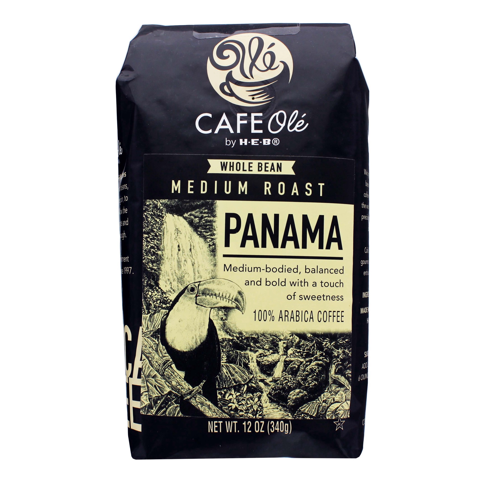 slide 1 of 1, H-B Cafe Ole Whole Bean Panama Medium Roast Coffee- 12 oz, 12 oz