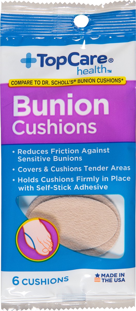 slide 2 of 9, TopCare Health Bunion Cushions 6 ea, 6 ct