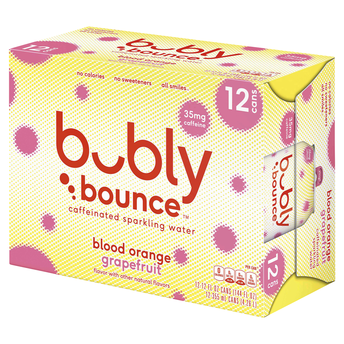 slide 1 of 1, bubly Bounce Blood Orange Grapefruit Sparkling Water - 12 ct; 12 fl oz, 12 ct; 12 fl oz