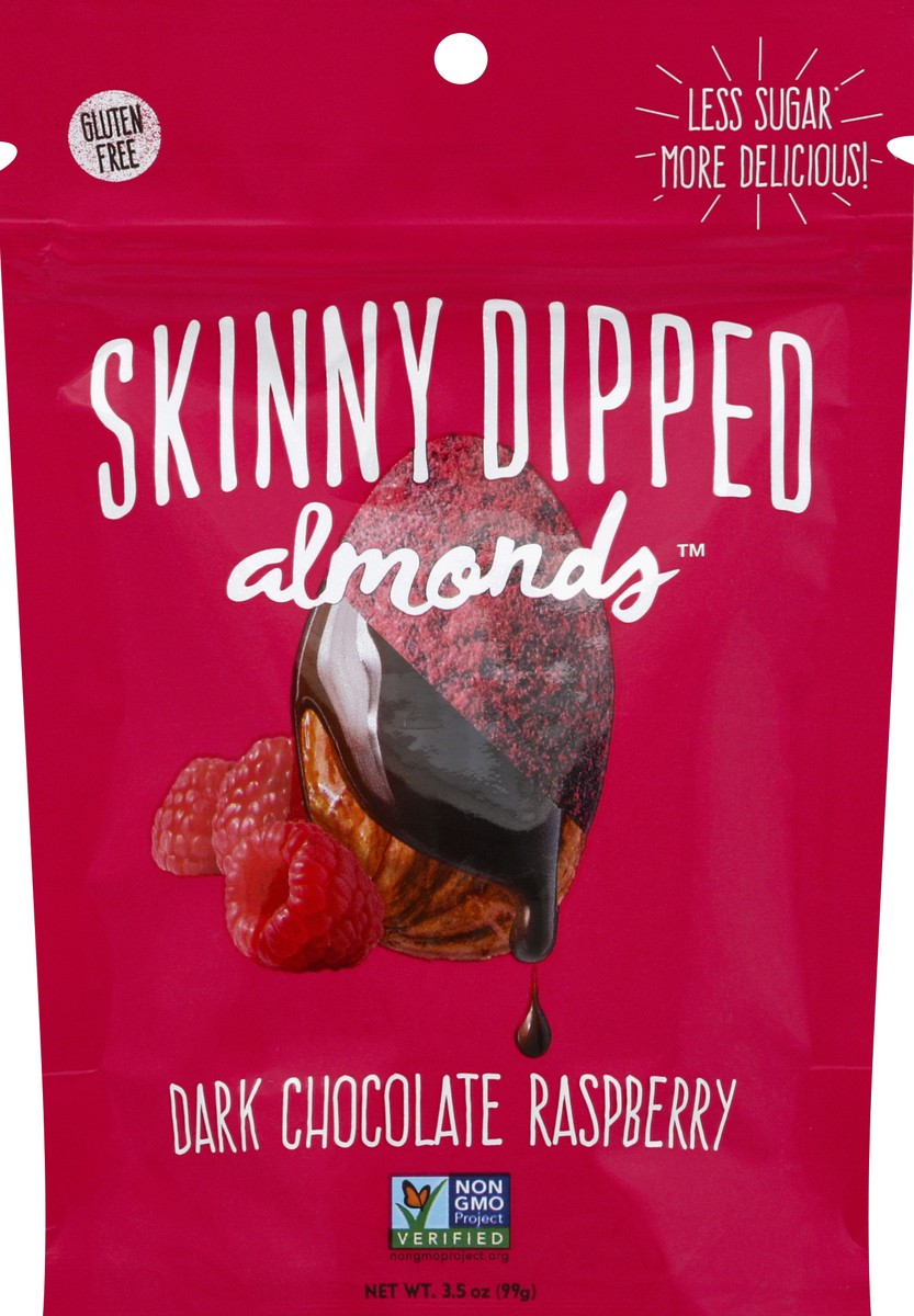 slide 2 of 2, SkinnyDipped Dark Chocolate Covered Raspberry Almonds, 3.5 oz