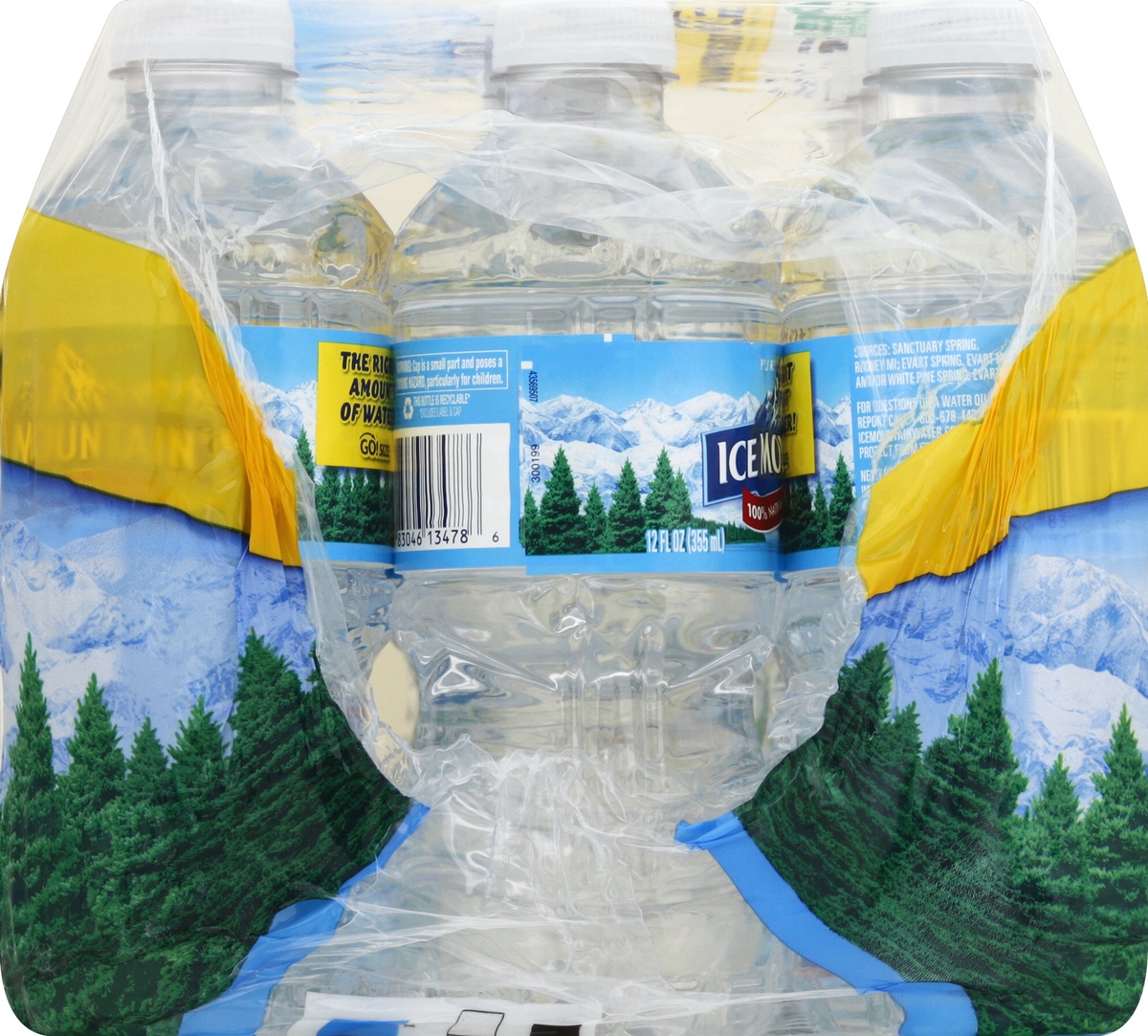 slide 3 of 6, Ice Mountain 100% Natural Spring Water Plastic Bottles, 12 ct; 12 fl oz