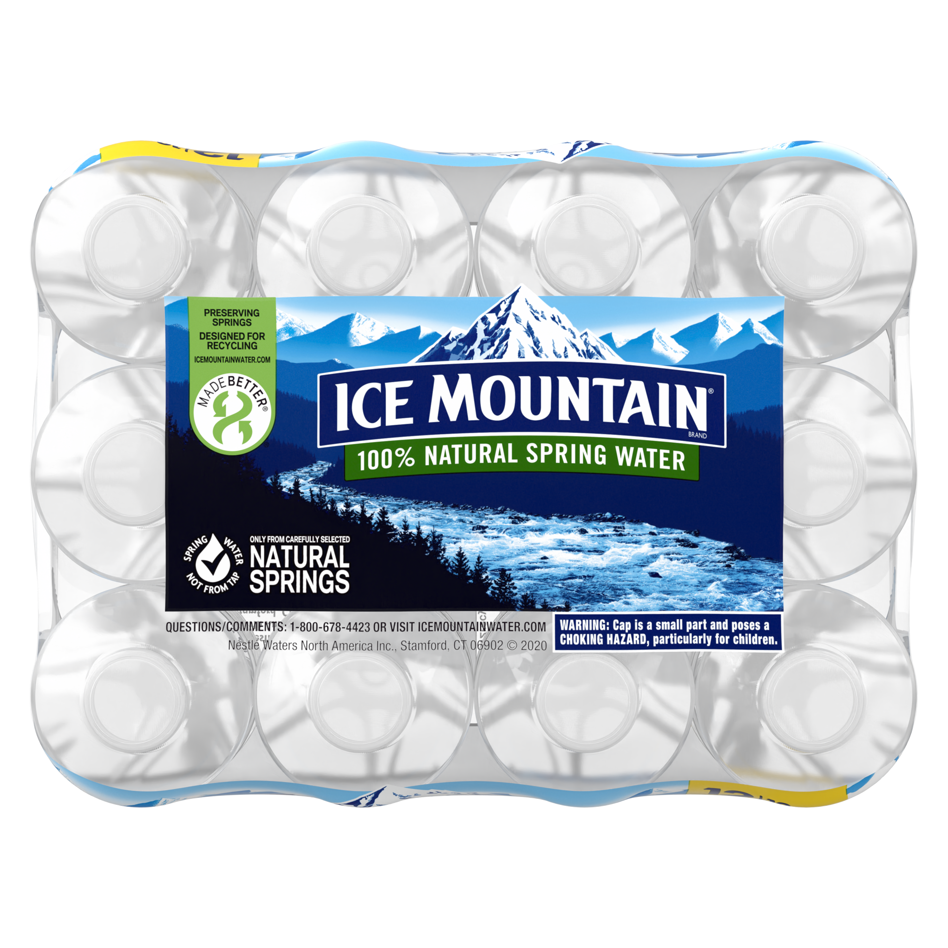 slide 2 of 5, ICE MOUNTAIN Brand 100% Natural Spring Water, (Pack of 12) - 12 oz, 12 oz