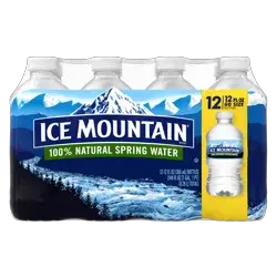 ICE MOUNTAIN Brand 100% Natural Spring Water, 12-ounce plastic bottles (Pack of 12)
