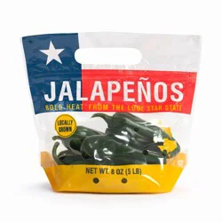 Fresh Texas Grown Jalapeno Peppers Bag