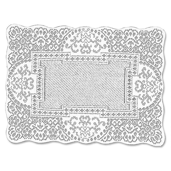 slide 1 of 2, Heritage Lace Canterbury Classic Placemats - White, 4 ct