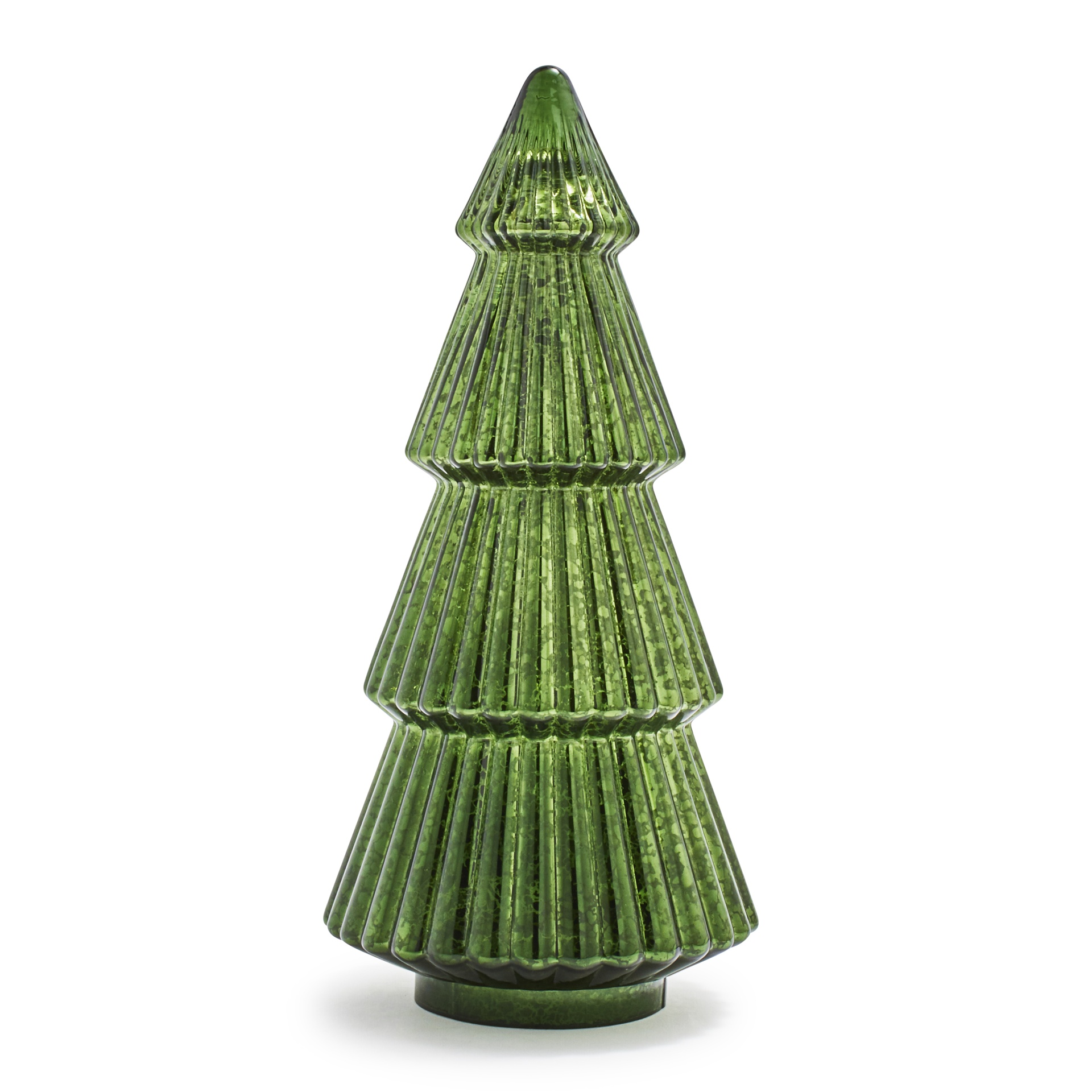 slide 1 of 1, Sur La Table Decorative Mercury Glass Green Tree, 10 in