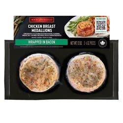 Marcangelo Wrapped in Bacon Chicken Breast Medallions - 2 x 6 oz