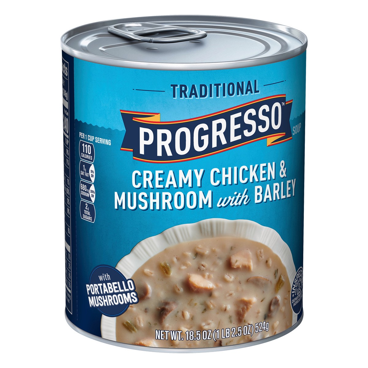 slide 9 of 13, Progresso Traditional Creamy Chicken & Mushroom With Barley Soup, 18.5 oz., 18.5 oz