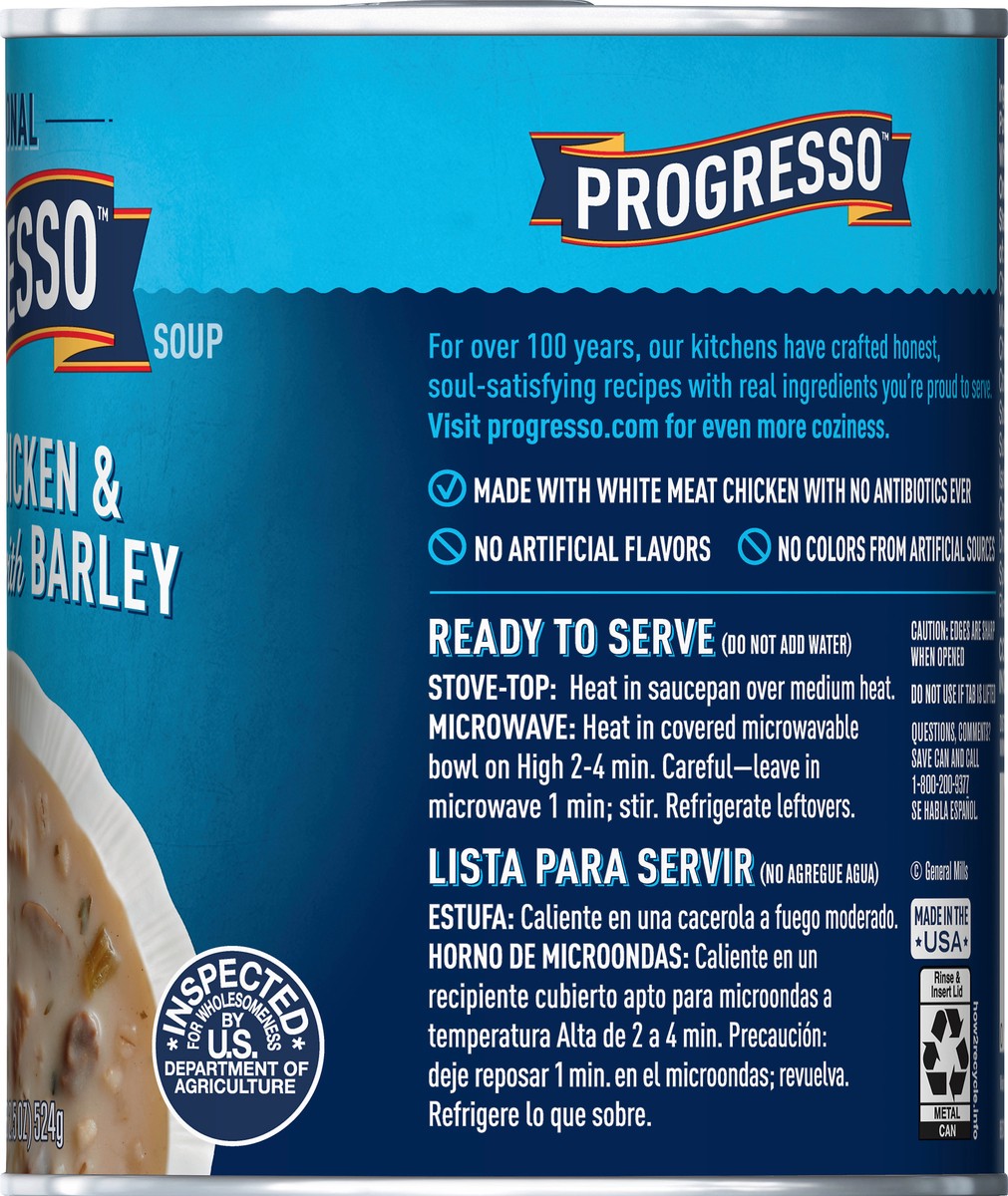 slide 3 of 13, Progresso Traditional Creamy Chicken & Mushroom With Barley Soup, 18.5 oz., 18.5 oz