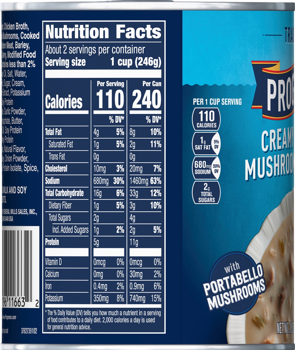 slide 10 of 13, Progresso Traditional Creamy Chicken & Mushroom With Barley Soup, 18.5 oz., 18.5 oz