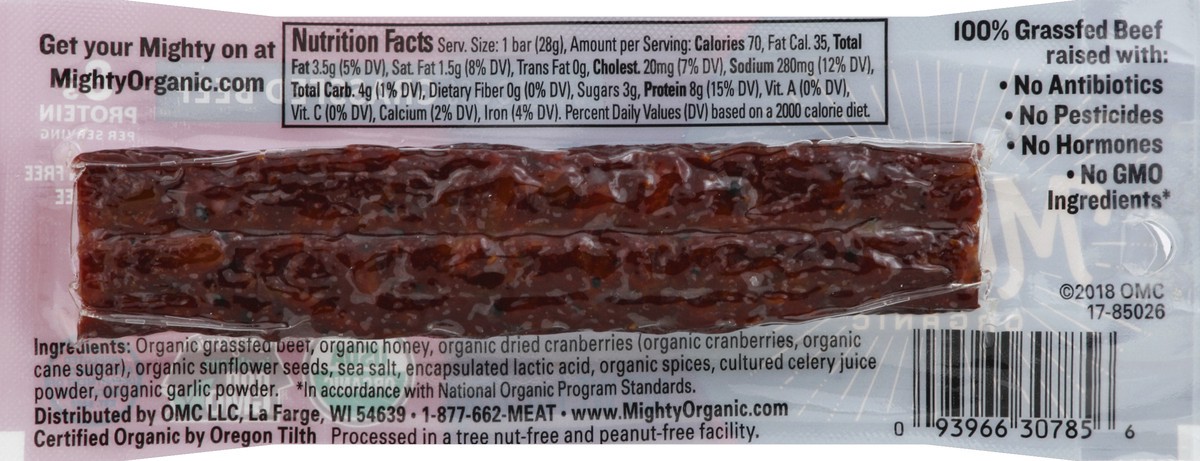 slide 6 of 6, Organic Prairie Cranberry Sun Mighty Bar, 1 oz