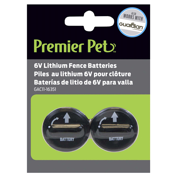 slide 1 of 1, Premier Pet 6V Batteries, 2 ct